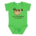 thumbnail image 1 of Inktastic Just Hanging Around with Cute Sloth Boys or Girls Baby Bodysuit, 1 of 5