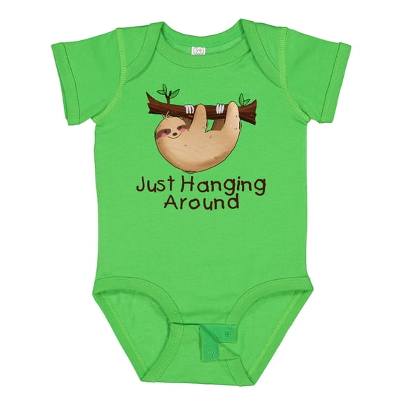 Inktastic Just Hanging Around with Cute Sloth Boys or Girls Baby Bodysuit