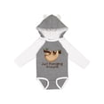 thumbnail image 1 of Inktastic Just Hanging Around with Cute Sloth Boys or Girls Long Sleeve Baby Bodysuit, 1 of 5