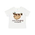 thumbnail image 1 of Inktastic Just Hanging Around with Cute Sloth Boys or Girls Toddler T-Shirt, 1 of 5