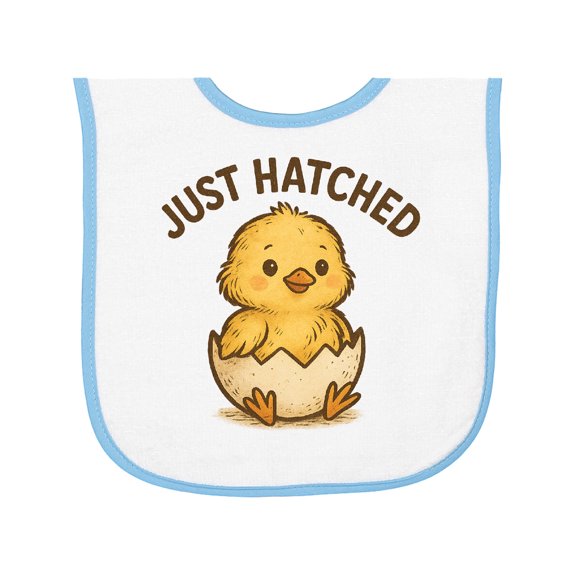 Inktastic Just Hatched Chick Baby Terry Cloth Bib