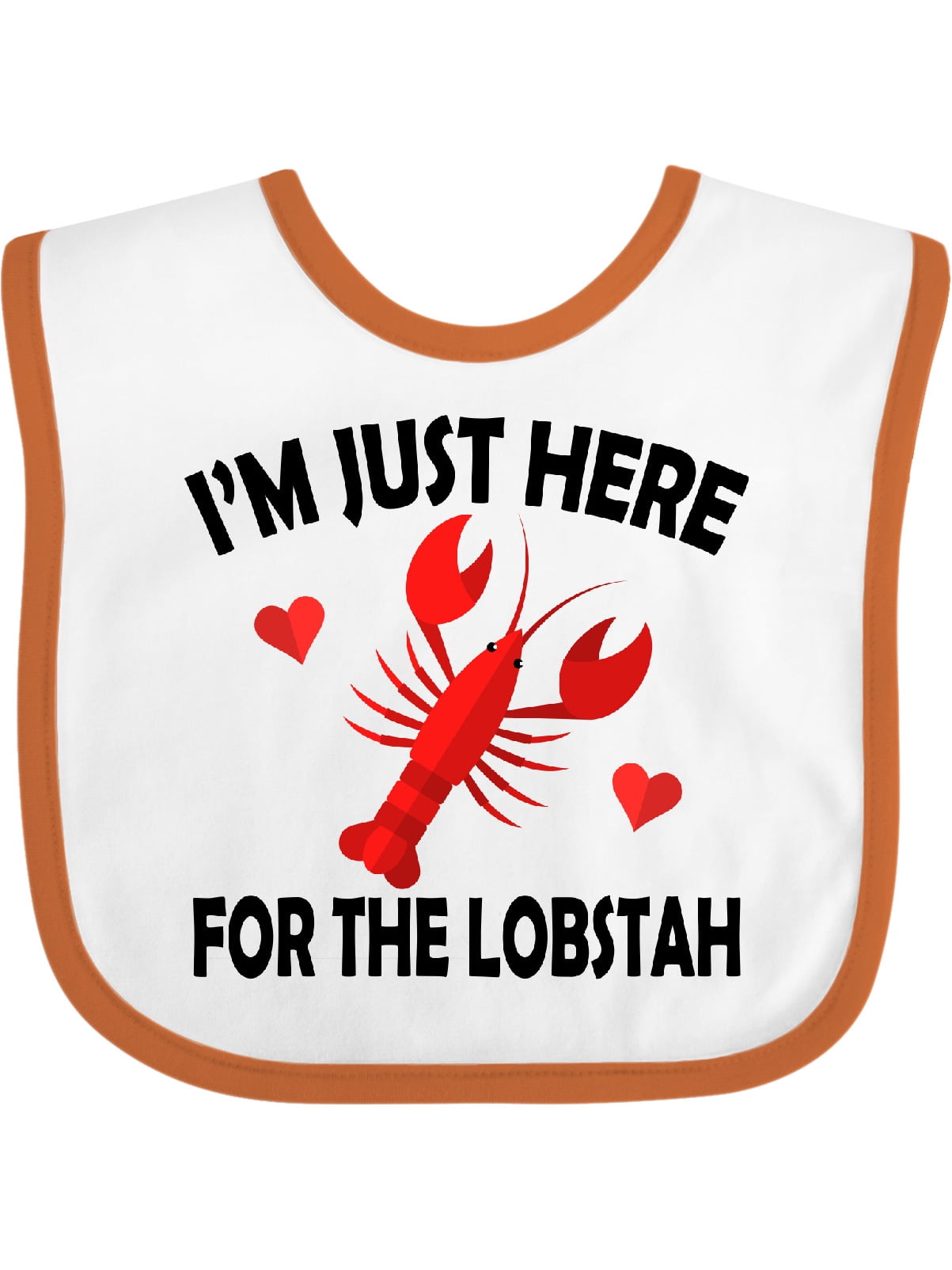 Inktastic Just Here for the Lobster Boys or Girls Baby Bib