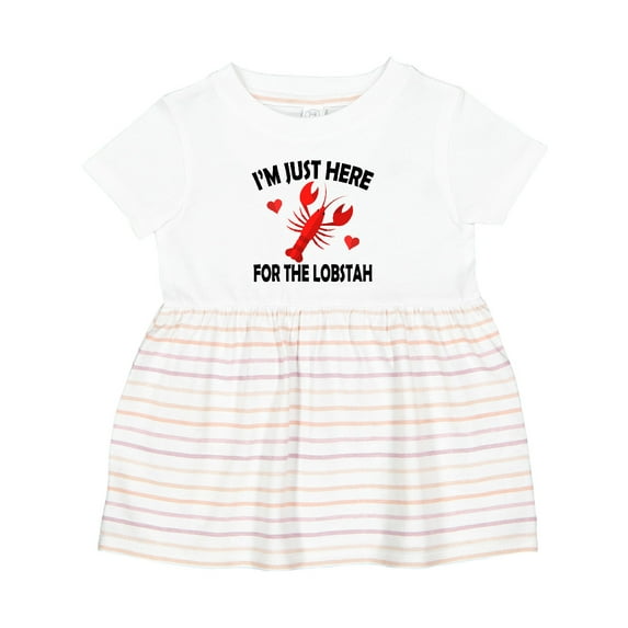 Inktastic Just Here for the Lobster Girls Baby Dress