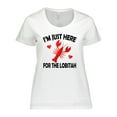 thumbnail image 1 of Inktastic Just Here for the Lobster Women's Plus Size T-Shirt, 1 of 5