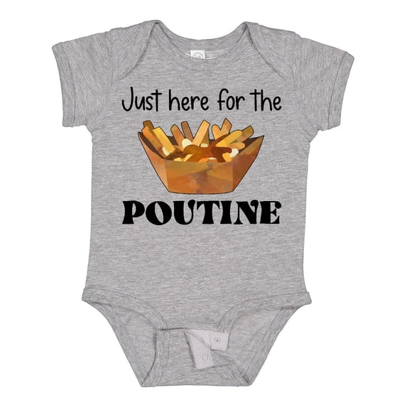 Inktastic Just Here for the Poutine Boys or Girls Baby Bodysuit