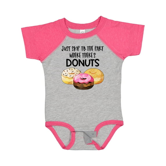 Inktastic Just Skip to the Part Where There's Donuts Boys or Girls Baby Bodysuit
