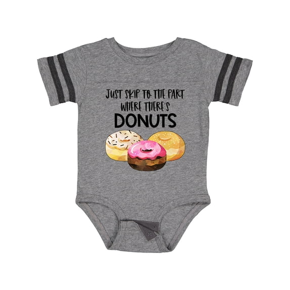 Inktastic Just Skip to the Part Where There's Donuts Boys or Girls Baby Bodysuit