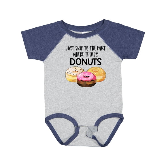 Inktastic Just Skip to the Part Where There's Donuts Boys or Girls Baby Bodysuit