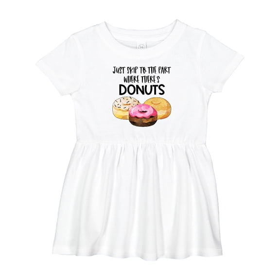 Inktastic Just Skip to the Part Where There's Donuts Girls Baby Dress