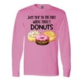 thumbnail image 1 of Inktastic Just Skip to the Part Where There's Donuts Long Sleeve T-Shirt, 1 of 5