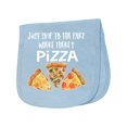 thumbnail image 1 of Inktastic Just Skip to the Part Where There's Pizza Baby Burp Cloth, 1 of 3