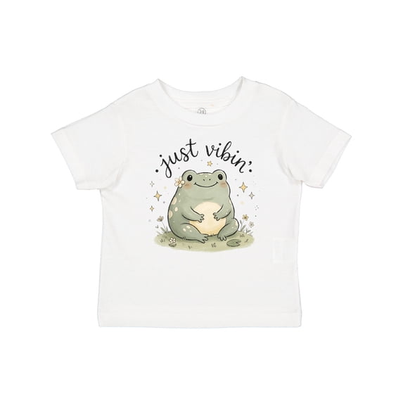 Inktastic Just Vibin' Frog Girls Baby T-Shirt