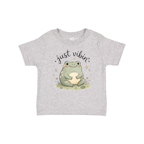 Inktastic Just Vibin' Frog Girls Baby T-Shirt