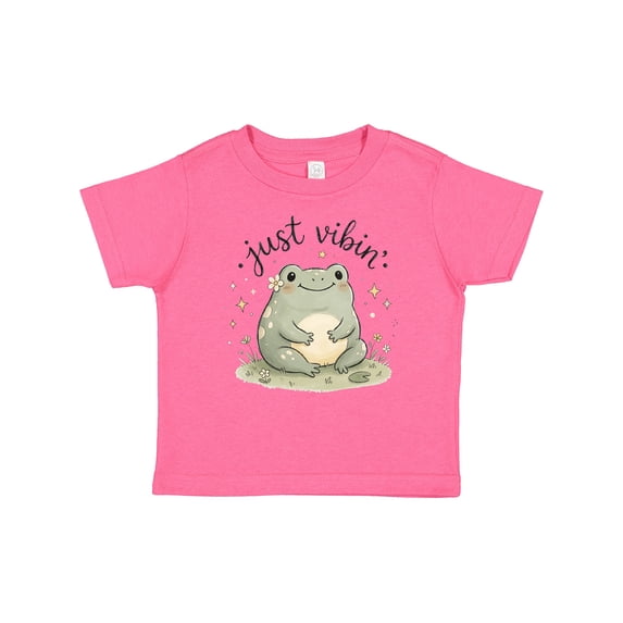 Inktastic Just Vibin' Frog Girls Baby T-Shirt