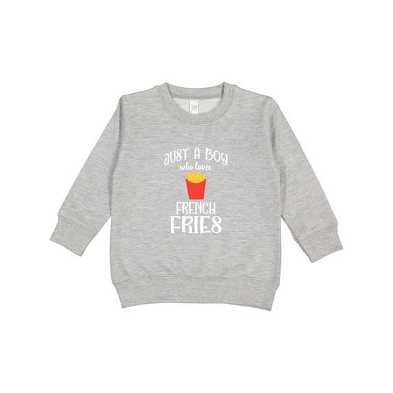 Inktastic Just a Boy Who Loves French Fries Toddler Sweatshirt