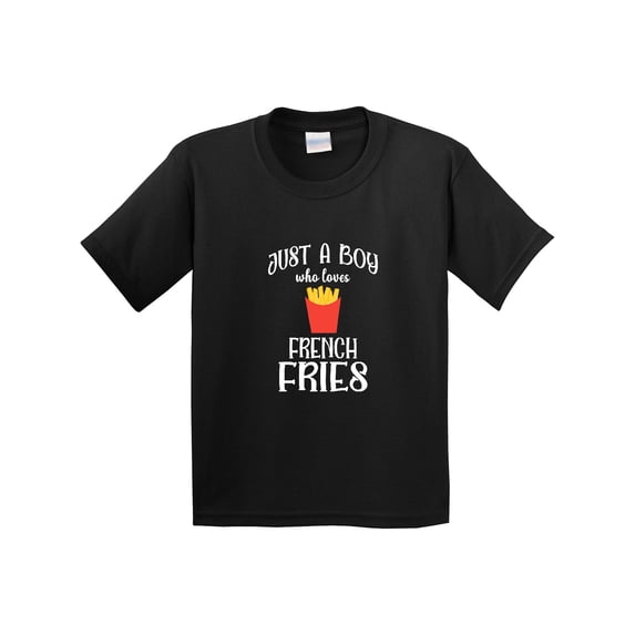 Inktastic Just a Boy Who Loves French Fries Youth T-Shirt