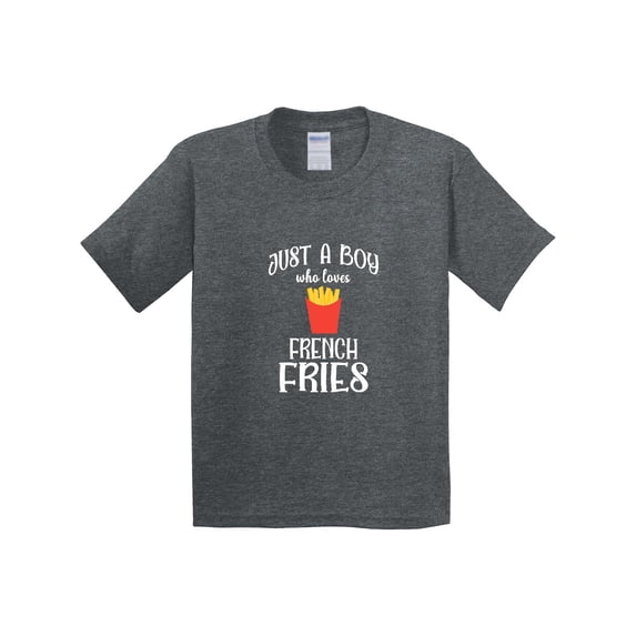 Inktastic Just a Boy Who Loves French Fries Youth T-Shirt