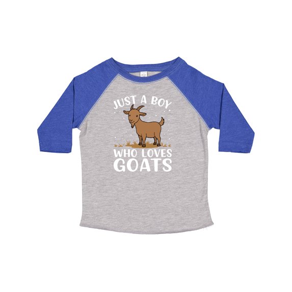 Inktastic Just a Boy Who Loves Goats Boys Toddler T-Shirt