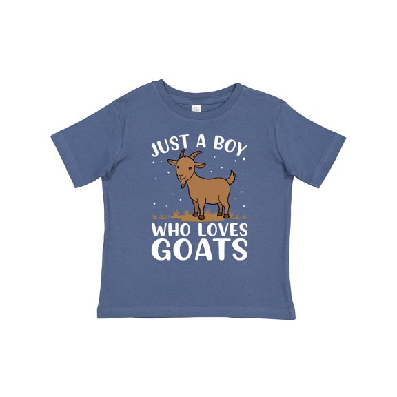 Inktastic Just a Boy Who Loves Goats Boys Toddler T-Shirt