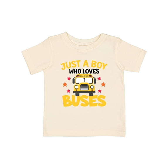 Inktastic Just a Boy Who Loves School Buses Boys Baby T-Shirt