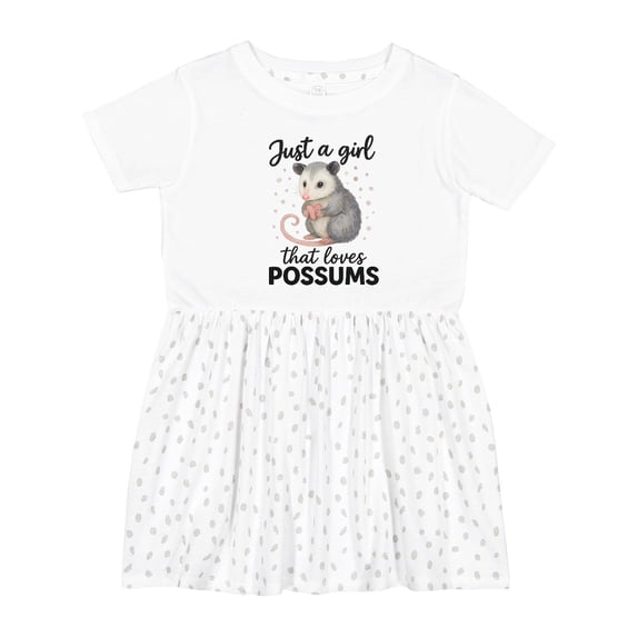 Inktastic Just a Girl That Loves Possums Girls Toddler Dress