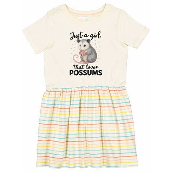 Inktastic Just a Girl That Loves Possums Girls Toddler Dress