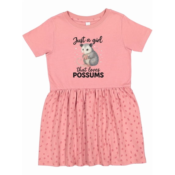 Inktastic Just a Girl That Loves Possums Girls Toddler Dress