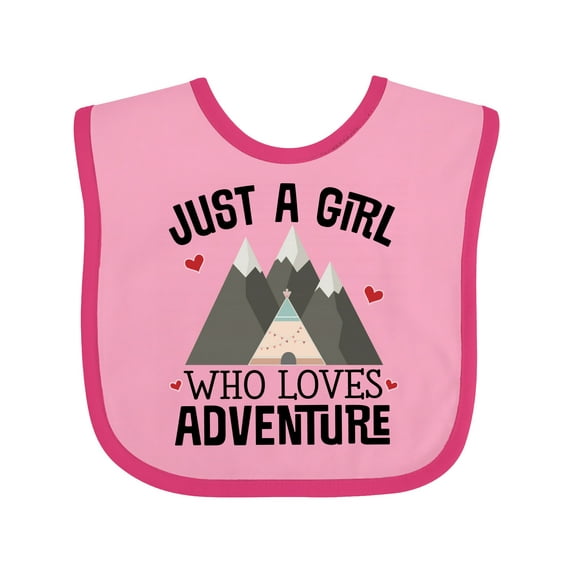Inktastic Just a Girl Who Loves Adventure Girls Baby Bib