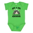 thumbnail image 1 of Inktastic Just a Girl Who Loves Adventure Girls Baby Bodysuit, 1 of 5