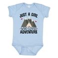 thumbnail image 1 of Inktastic Just a Girl Who Loves Adventure Girls Baby Bodysuit, 1 of 5