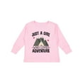 thumbnail image 1 of Inktastic Just a Girl Who Loves Adventure Girls Long Sleeve Toddler T-Shirt, 1 of 5