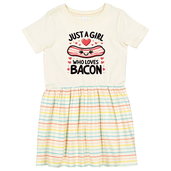 Inktastic Just a Girl Who Loves Bacon Girls Toddler Dress