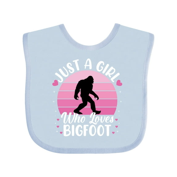 Inktastic Just a Girl Who Loves Bigfoot Girls Baby Bib