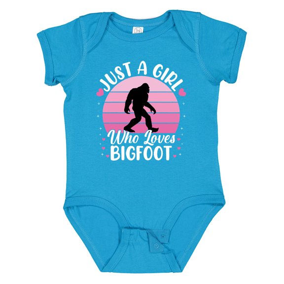 Inktastic Just a Girl Who Loves Bigfoot Girls Baby Bodysuit