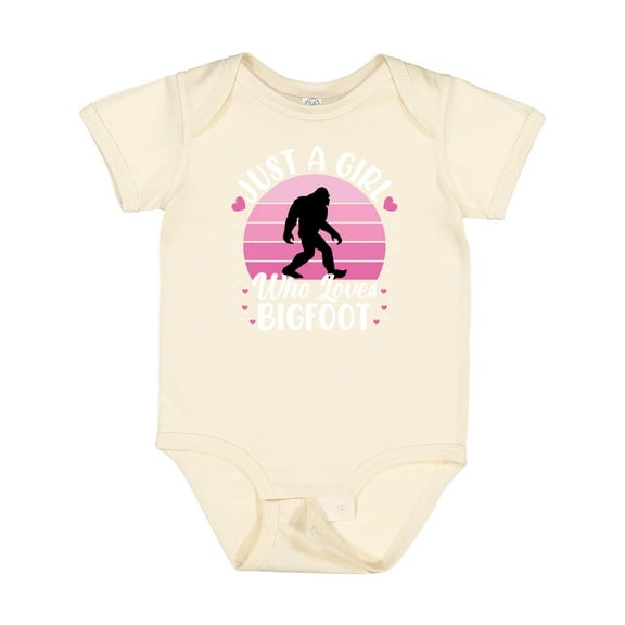 Inktastic Just a Girl Who Loves Bigfoot Girls Baby Bodysuit