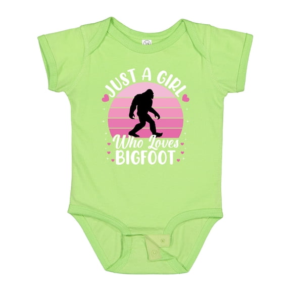 Inktastic Just a Girl Who Loves Bigfoot Girls Baby Bodysuit