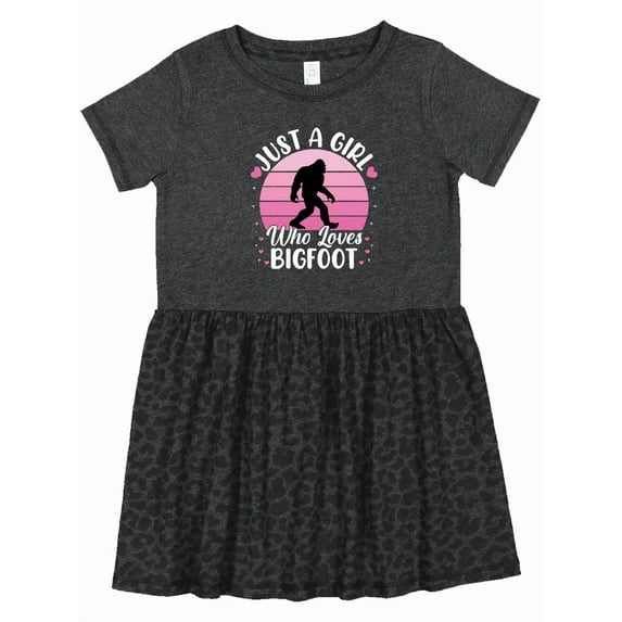 Inktastic Just a Girl Who Loves Bigfoot Girls Toddler Dress