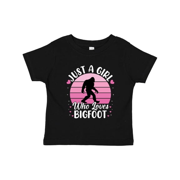 Inktastic Just a Girl Who Loves Bigfoot Girls Toddler T-Shirt
