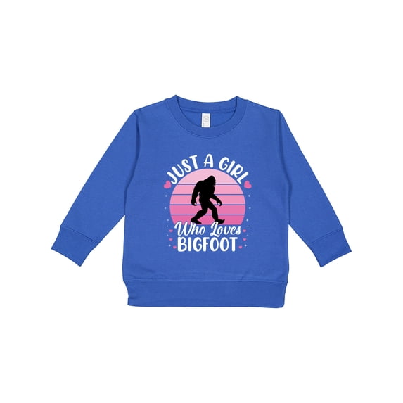Inktastic Just a Girl Who Loves Bigfoot Toddler Sweatshirt