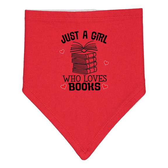 Inktastic Just a Girl Who Loves Books Baby Bandana Bib