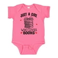 thumbnail image 1 of Inktastic Just a Girl Who Loves Books Girls Baby Bodysuit, 1 of 5