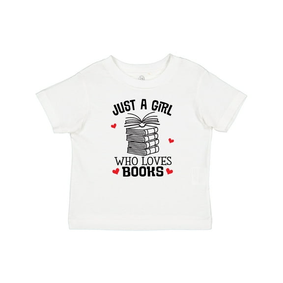Inktastic Just a Girl Who Loves Books Girls Baby T-Shirt