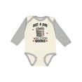 thumbnail image 1 of Inktastic Just a Girl Who Loves Books Girls Long Sleeve Baby Bodysuit, 1 of 5