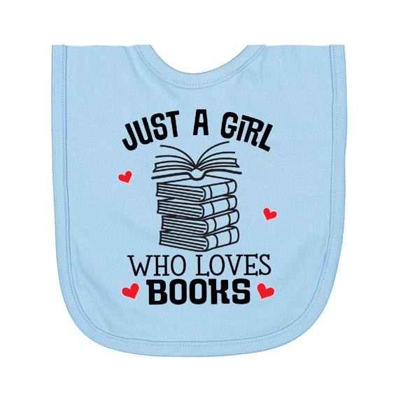 Inktastic Just a Girl Who Loves Books Newborn Bib