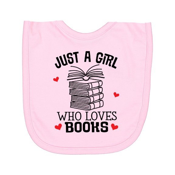 Inktastic Just a Girl Who Loves Books Newborn Bib