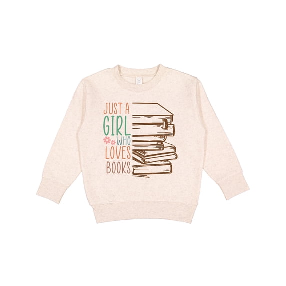 Inktastic Just a Girl Who Loves Books Reading Toddler Sweatshirt