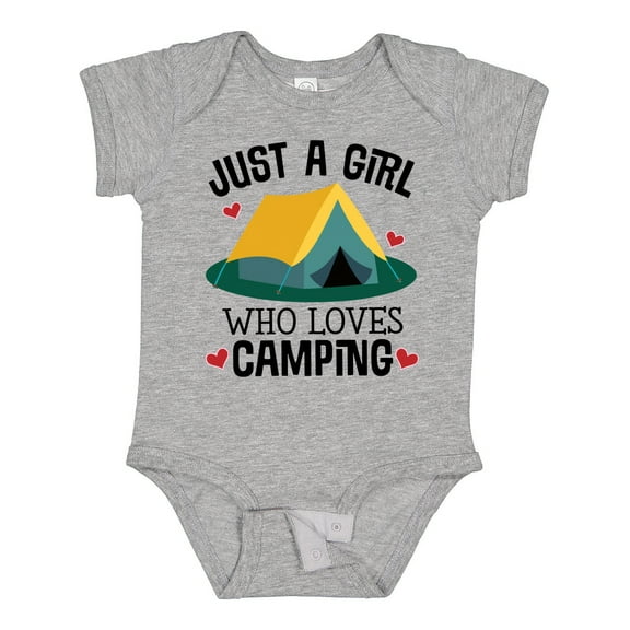 Inktastic Just a Girl Who Loves Camping Girls Baby Bodysuit