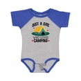 thumbnail image 1 of Inktastic Just a Girl Who Loves Camping Girls Baby Bodysuit, 1 of 5