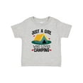 thumbnail image 1 of Inktastic Just a Girl Who Loves Camping Girls Baby T-Shirt, 1 of 5