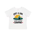 thumbnail image 1 of Inktastic Just a Girl Who Loves Camping Girls Toddler T-Shirt, 1 of 5